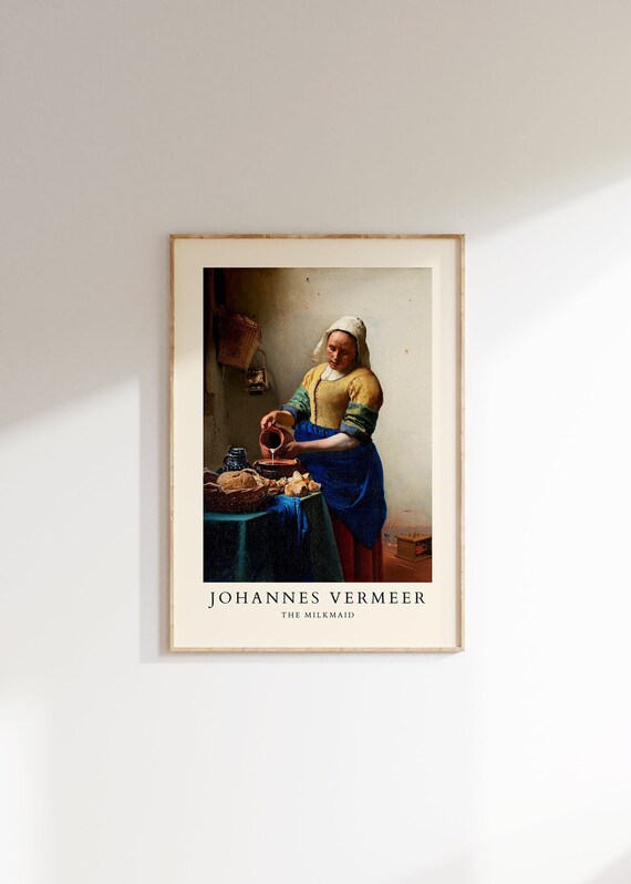 Johannes Vermeer Poster Vintage Gallery Art Print Vermeer Print Famous Art Vintage Museum Print Vermeer Vintage Wall Art Ideal Gift
