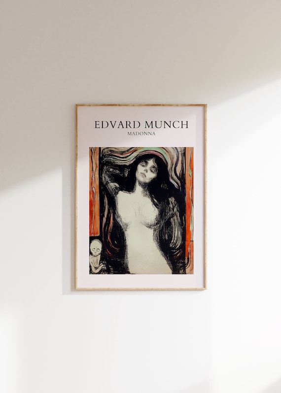 Edvard Munch Madonna Symbolist Portrait Classic Fine Art Poster