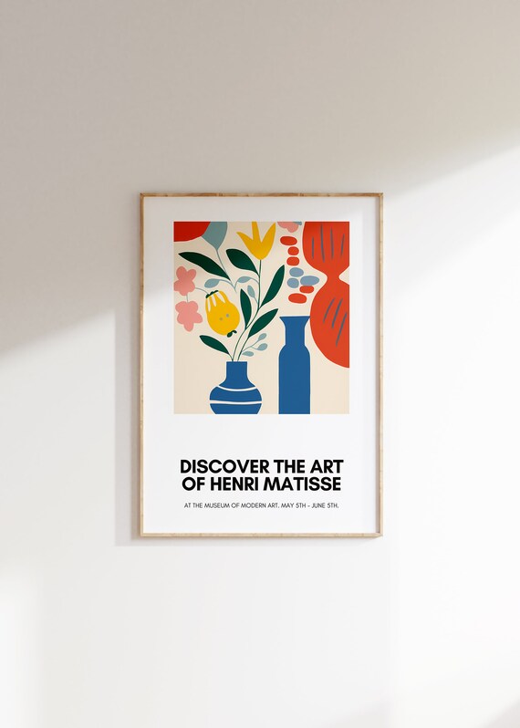 Henri Matisse Poster Minimalist Wall Art Matisse Mueseum Print Aesthetic Matisse Print For Modern Gallery Exhibition Art