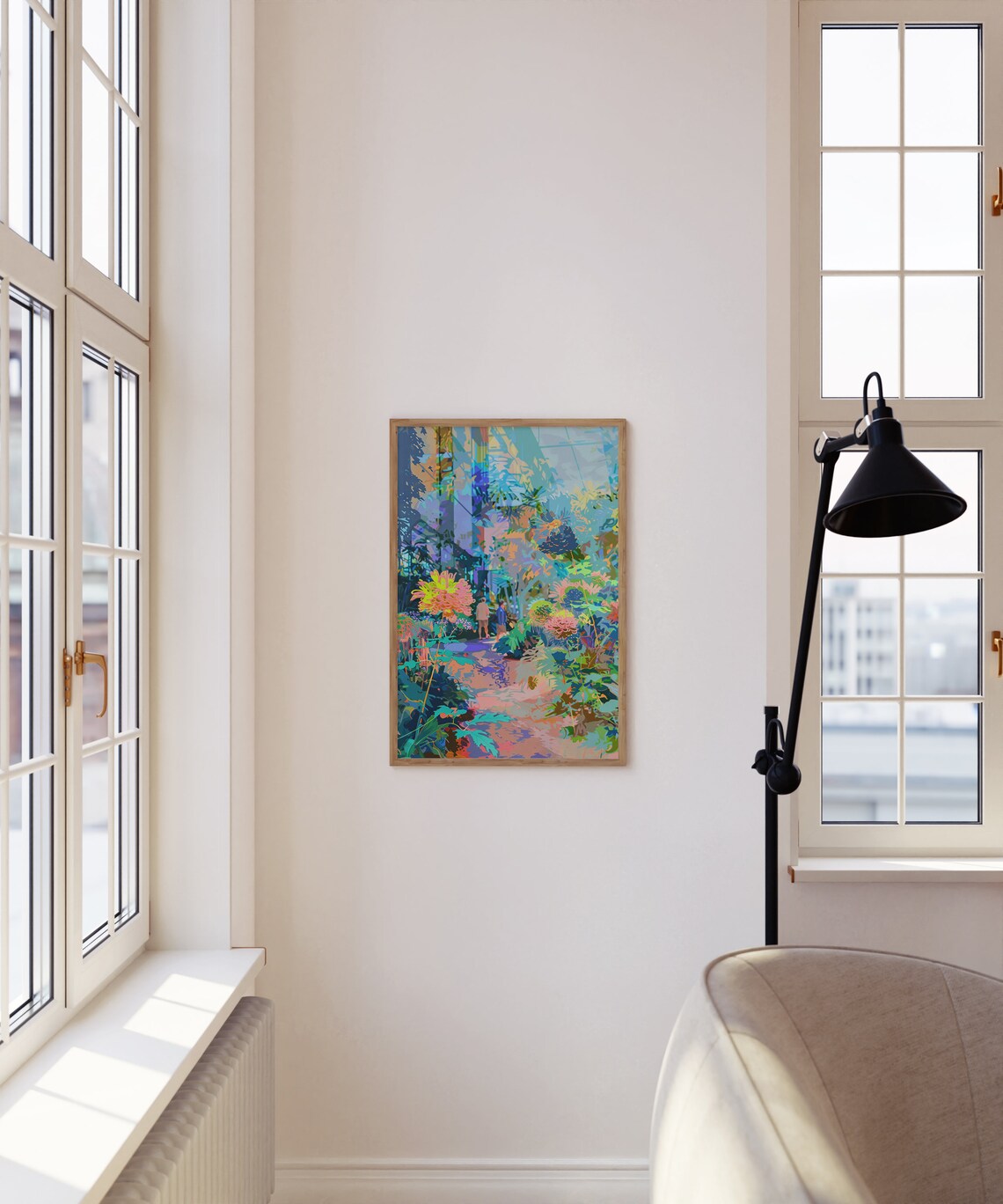 Pastel Floral Jungle Painting Abstract Colorful Botanical Art Poster - Image 3