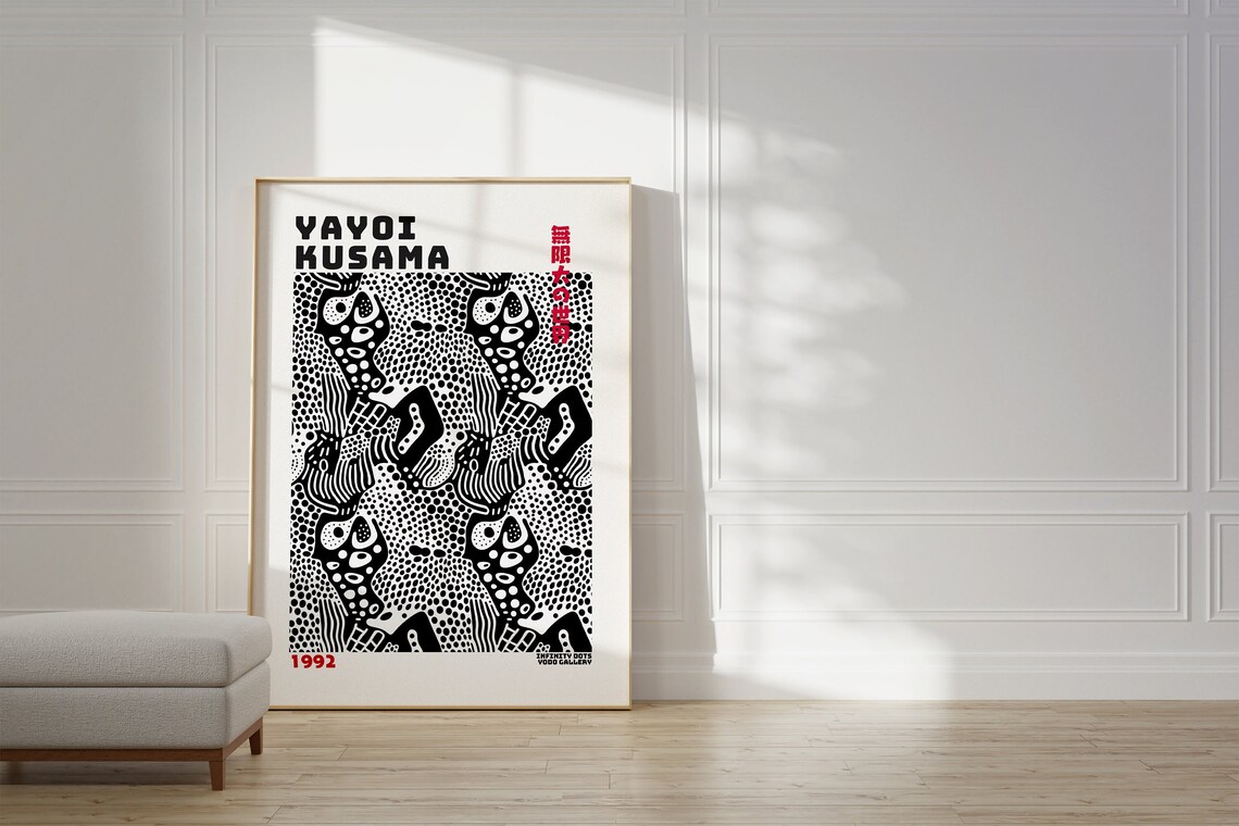Yayoi Kusama Abstract Japandi Wall Art Poster