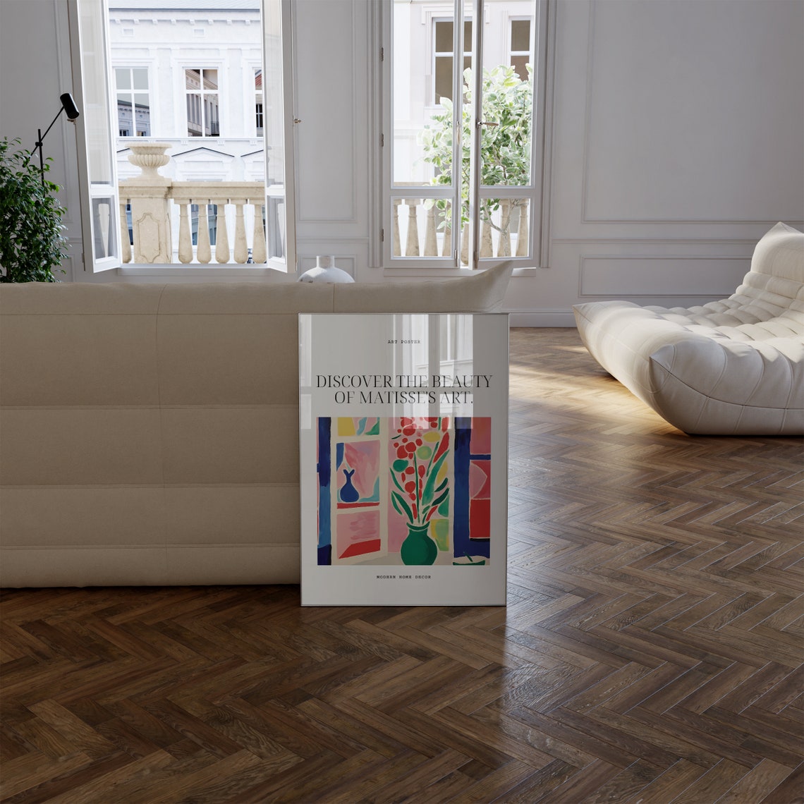Henri Matisse Floral Still Life Green Vase Modern Wall Poster - Image 3
