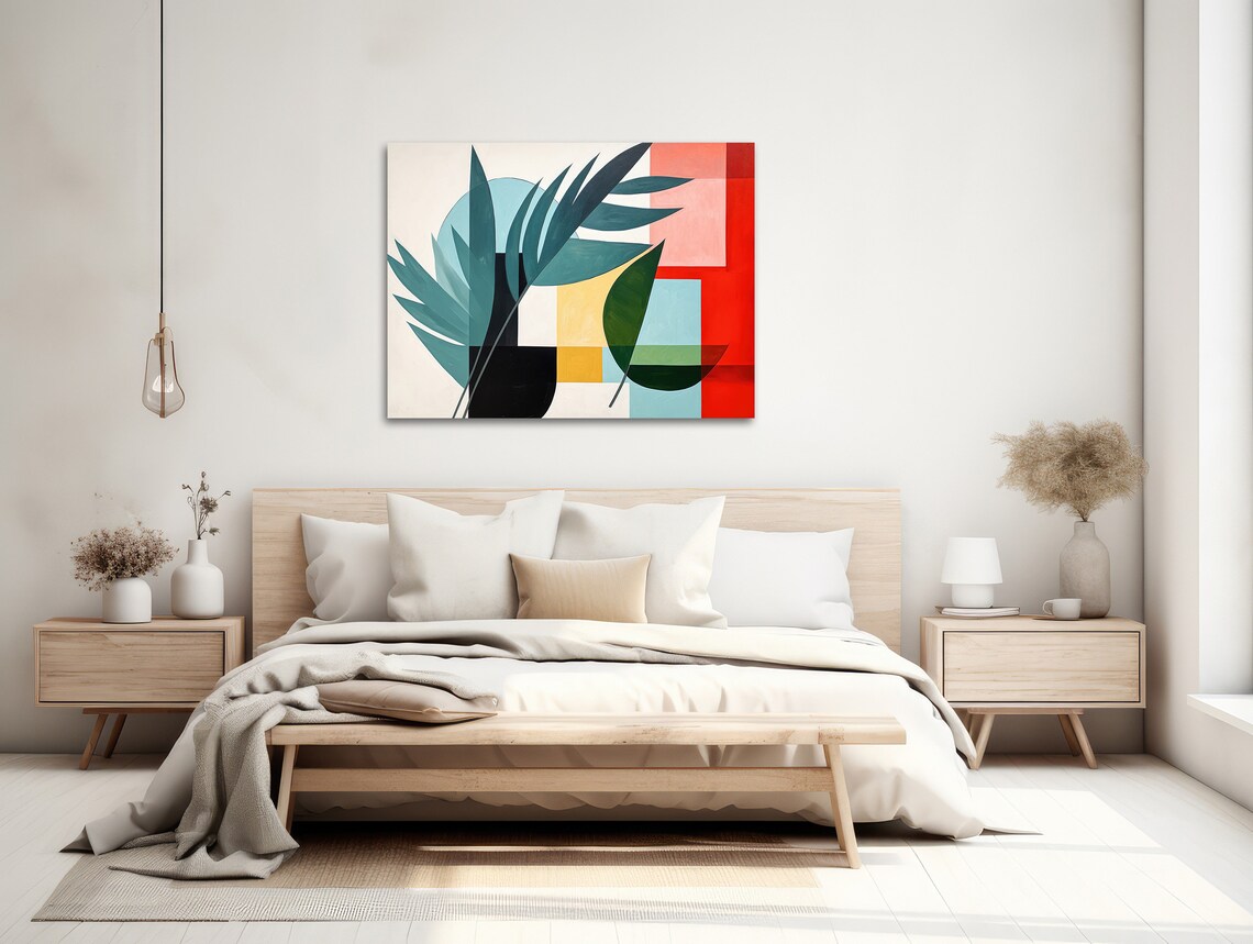 Mid-Century Abstract Tropical Botanical Art Print - Image 2