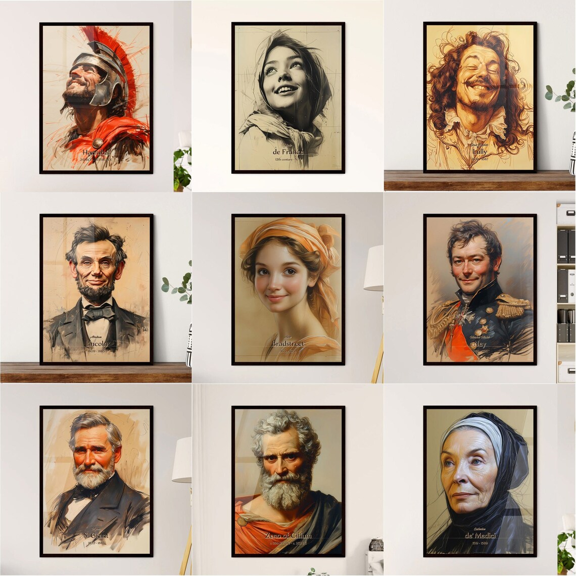 Custom Personality Baroque Gentleman Feathered Hat Portrait Poster - Image 2