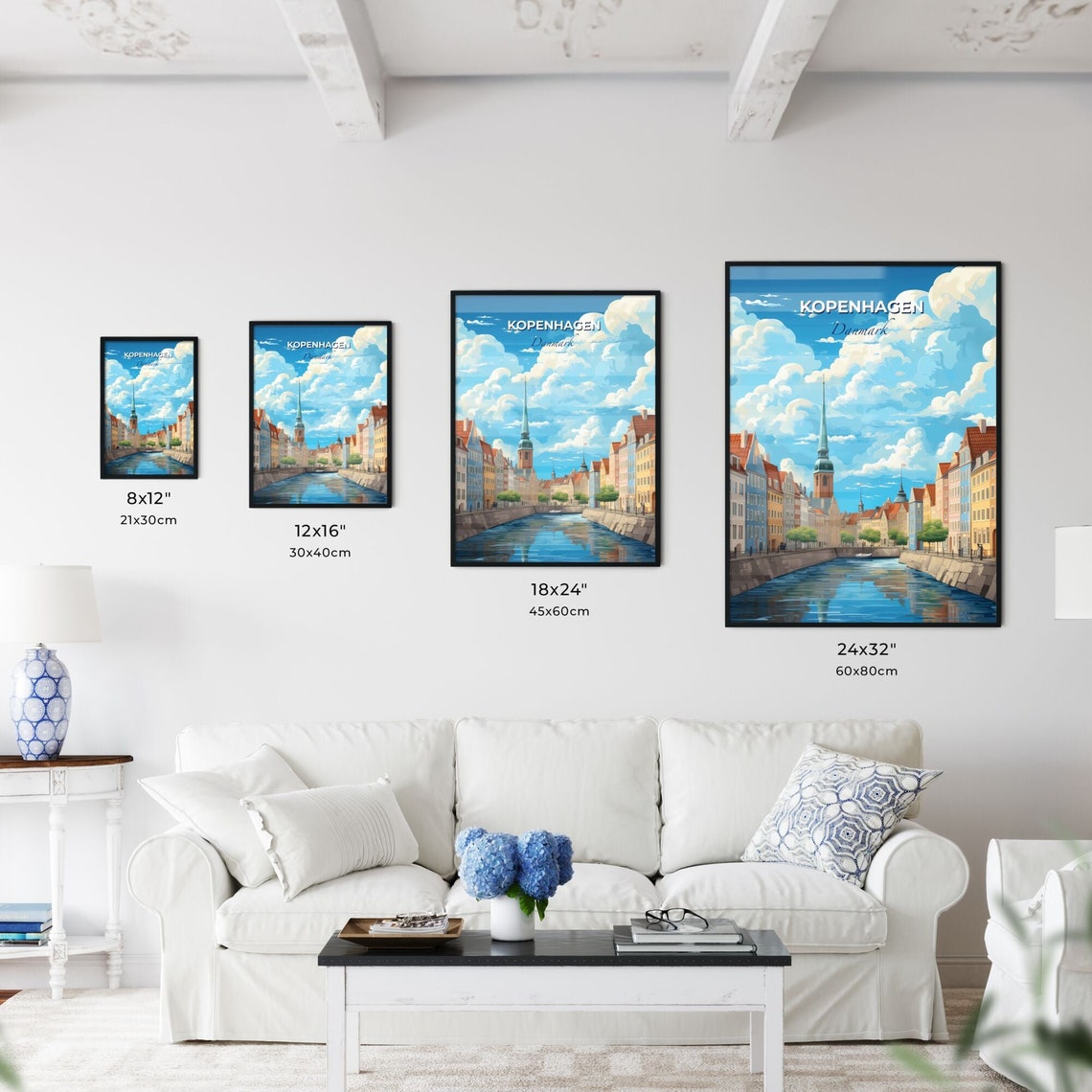 Copenhagen Denmark Canal Colorful Waterfront Houses Travel Poster - Image 3