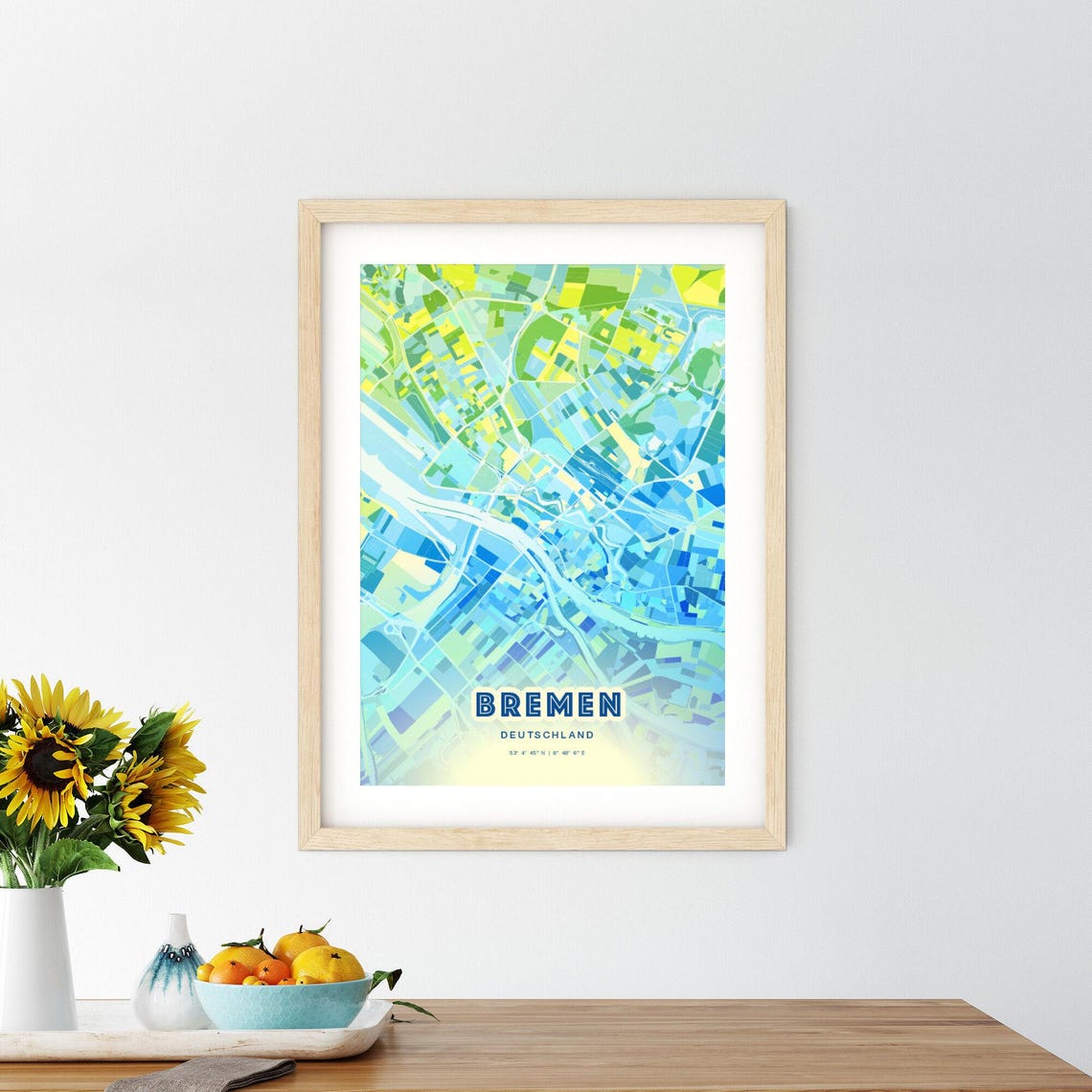 Bremen Germany Customizable City Map Poster For Home Wall Decor - Image 3