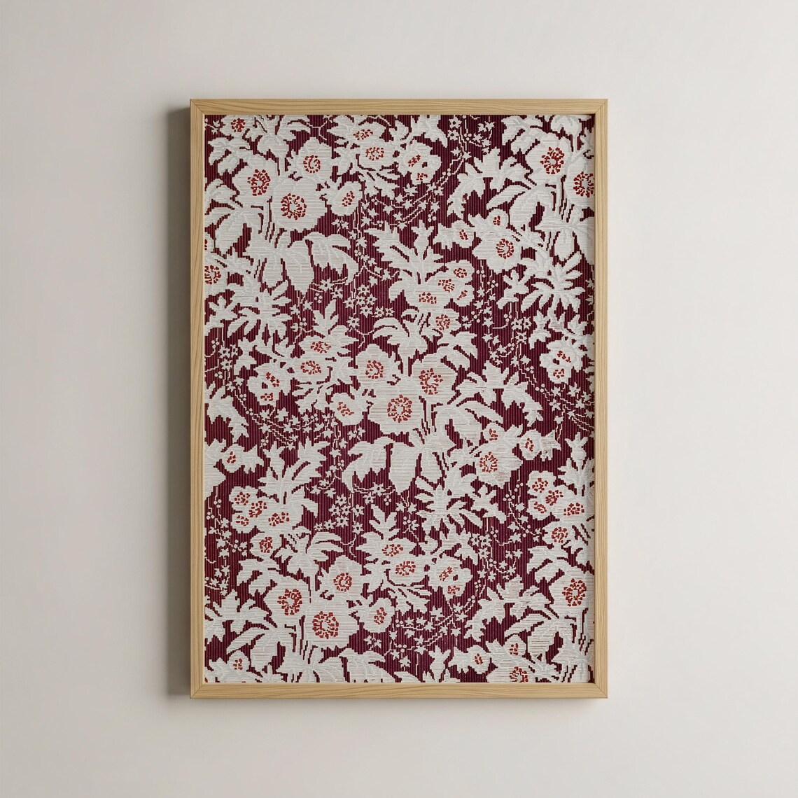 Vintage Botanical Textile Art Print