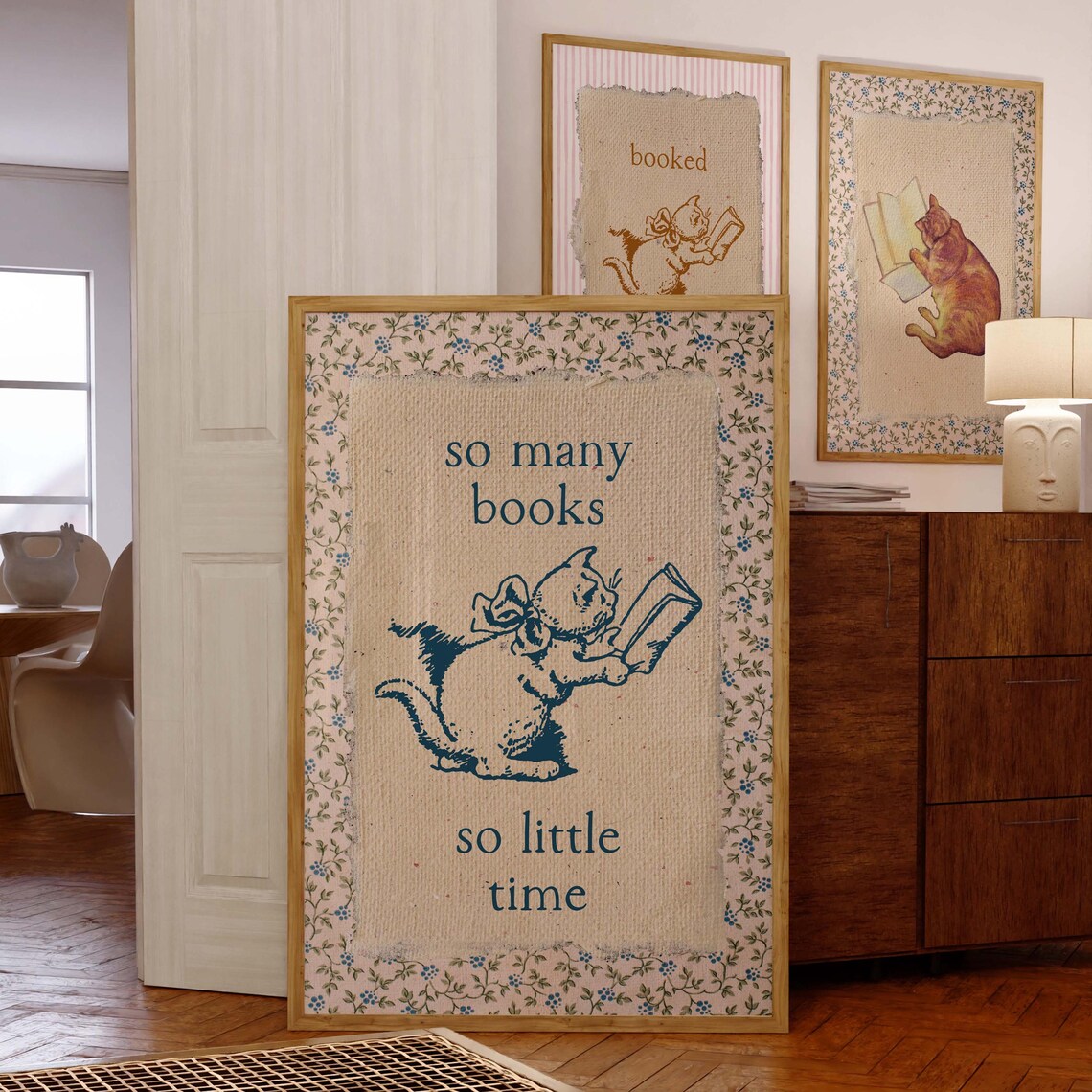 Vintage Book Art, Cute Reading Room Decor - Image 4