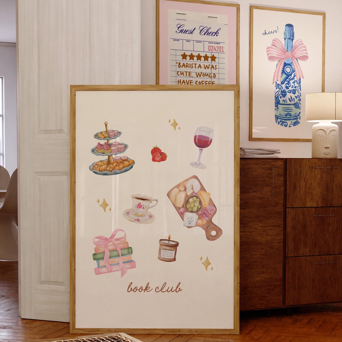 Book Club Trendy Reading Poster, Cozy Reading Decor