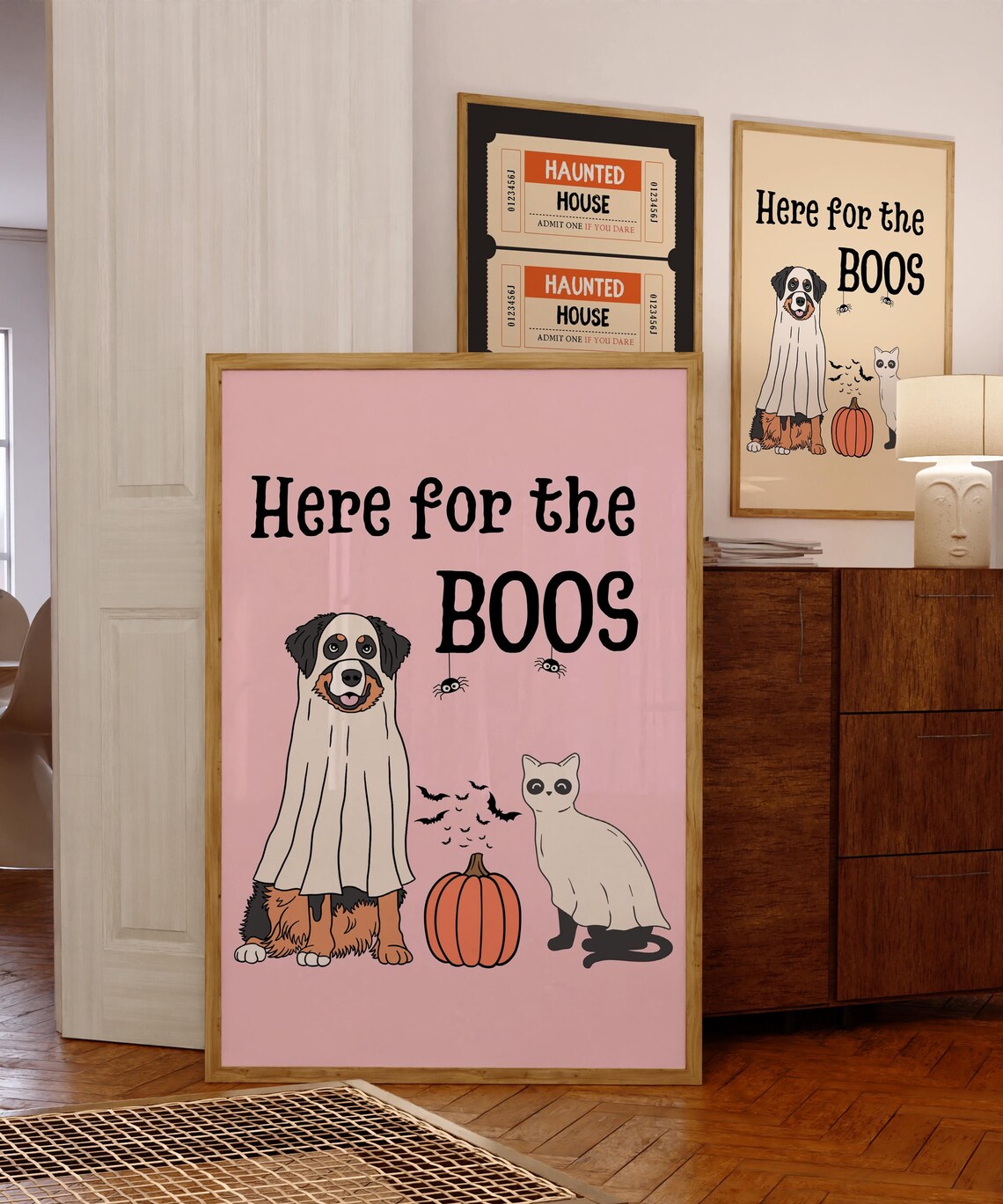 Pink Here For The Boos, Kawaii Halloween Decor