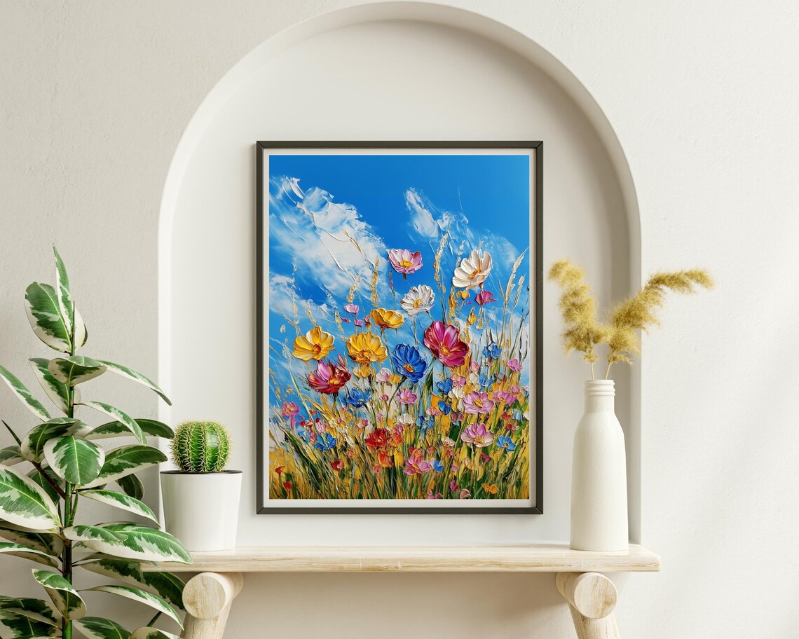 Spring Wildflowers Field, Vintage Floral Art Print - Image 3