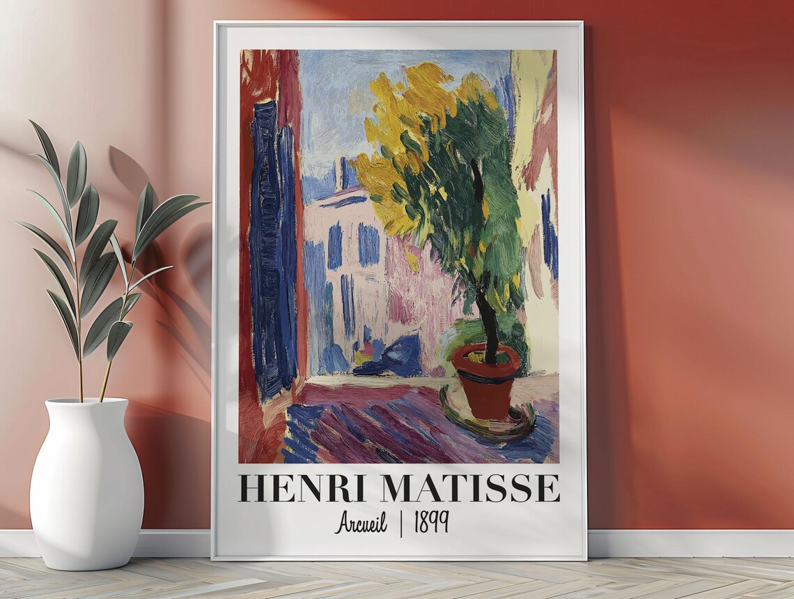 Henri Matisse Arcueil 1899 French Street Scene Potted Tree Poster