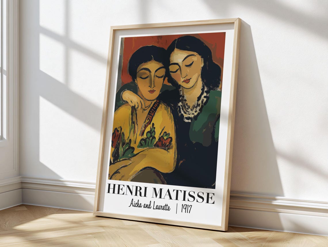 Henri Matisse Aicha and Laurette 1917 Double Portrait Poster - Image 2