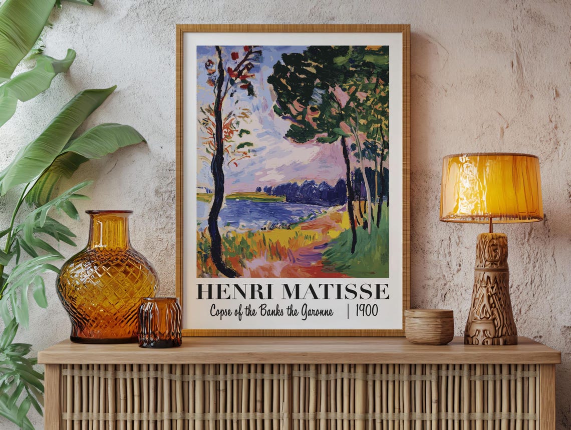 Henri Matisse Copse of the Banks Garonne 1900 River Landscape Poster - Image 2