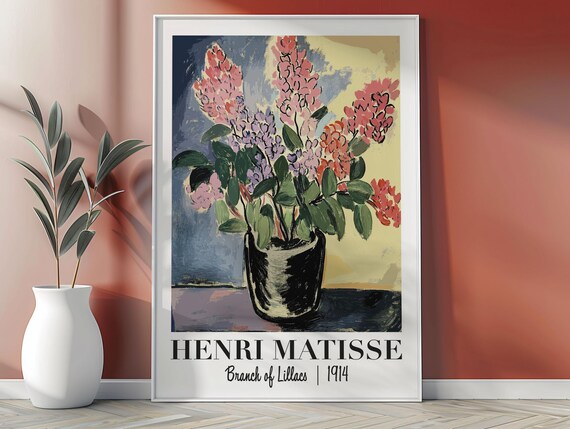 Henri Matisse Branch Of Lillacs Art Print Modern Matisse Inspired Poster Art Gallery Matisse Minimalist Wall Decor Matisse Art Gift