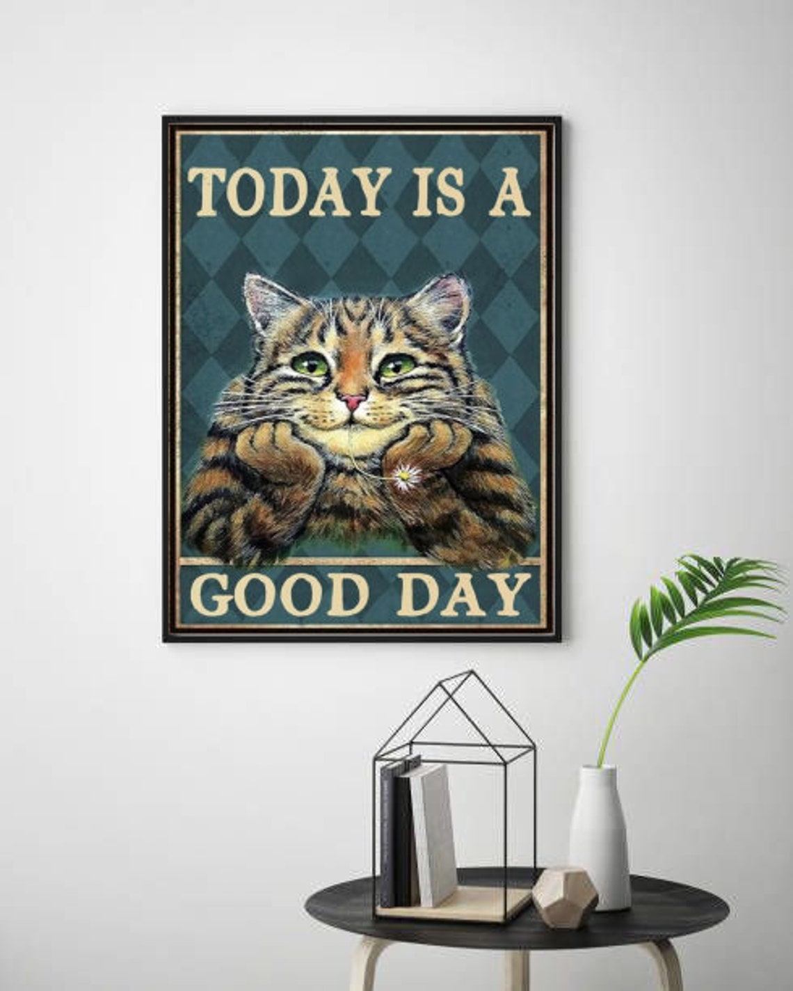 Today Is A Good Day Cat Bathroom Decor Wall Art For Bathroom Funny Art Home Decor Funy Wall Art - Image 3