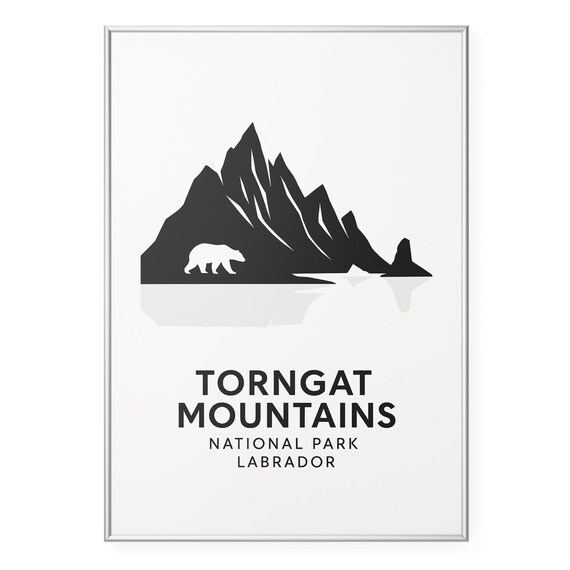 Torngat Mountains National Park Labrador Bear Silhouette Poster