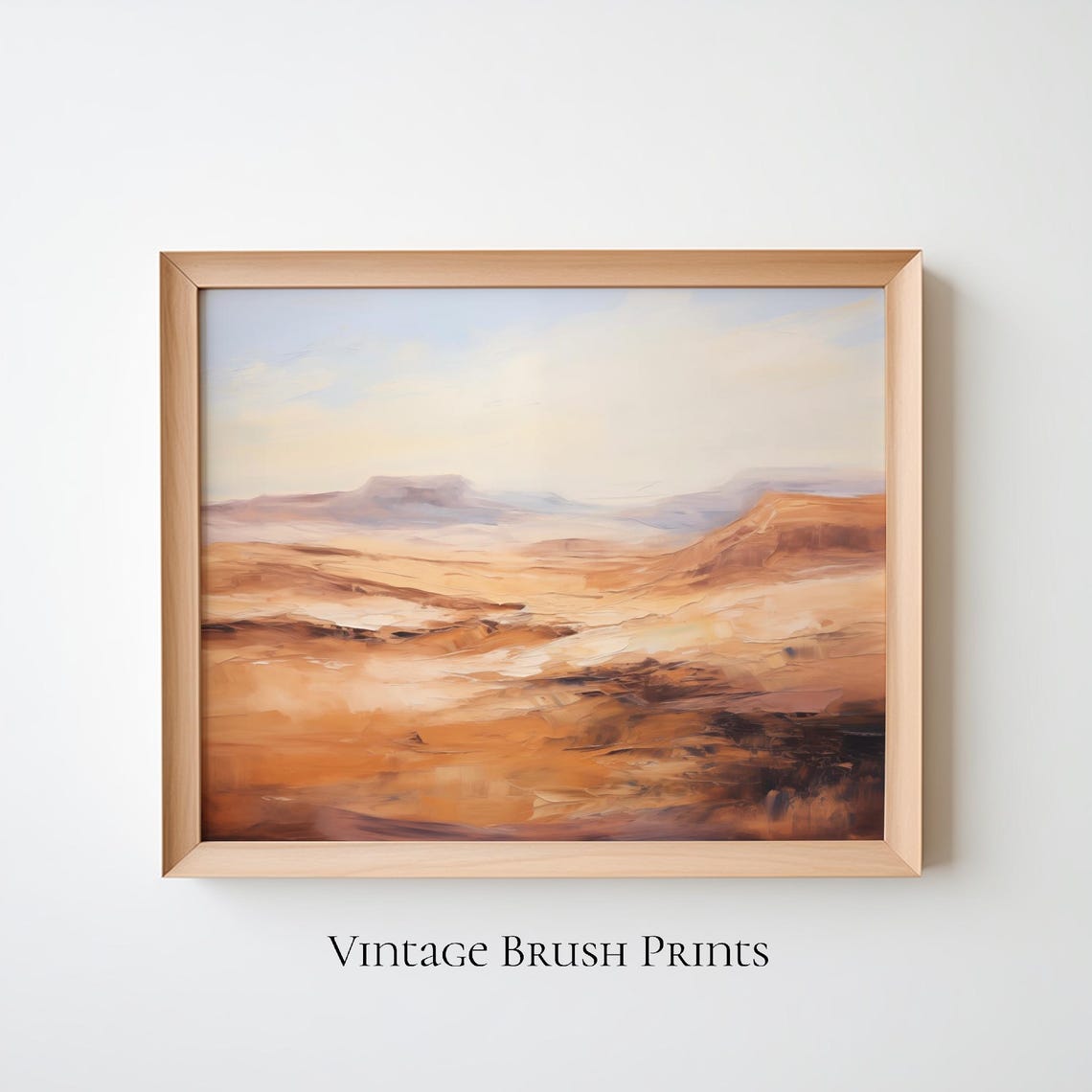 Warm Abstract Desert Landscape Art Southwestern Earth Tones Poster