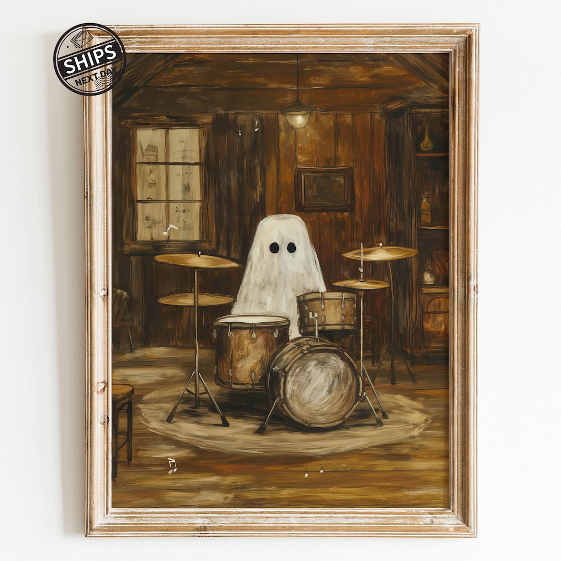 Drummer Gothic Art Print, Man Cave Wall Decor