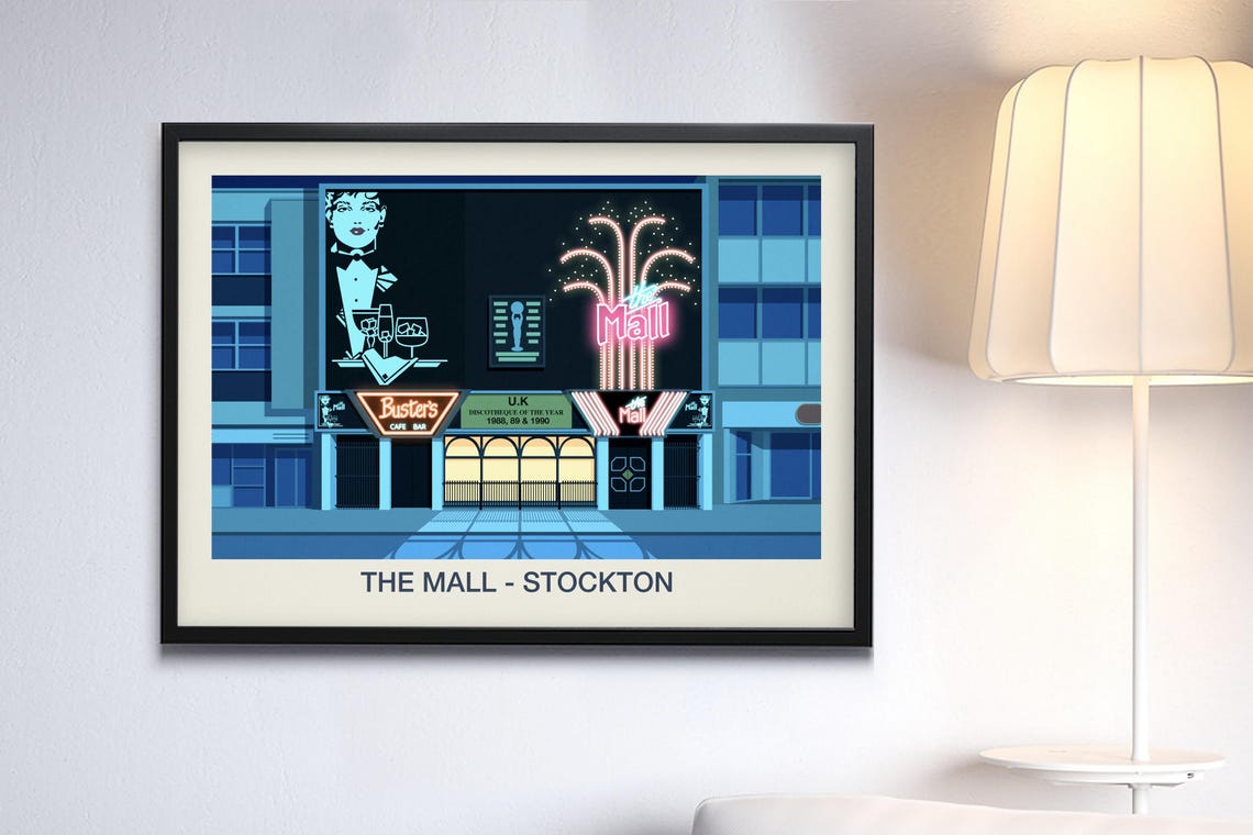 The Mall Nightclub Poster The Mall Nightclub The Mall The Mall Nightclub Print The Mall Nightclub Stockton The Mall Club - Image 3