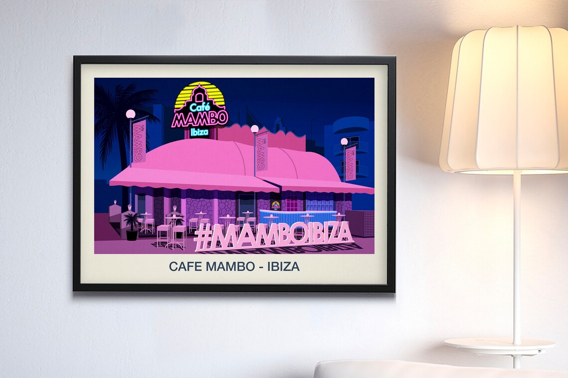 Cafe Mambo Ibiza Travel Poster, Nightclub Print - Image 2
