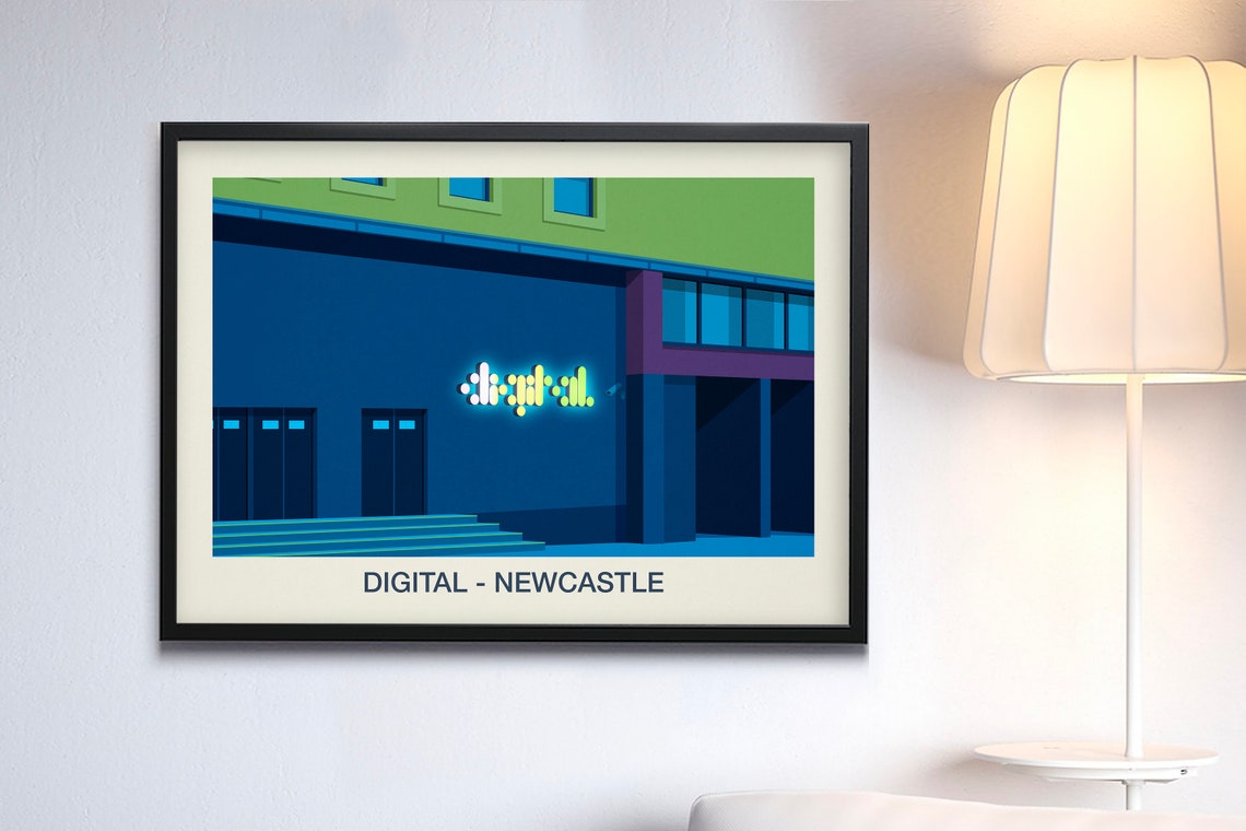 Digital Newcastle Nightclub Neon Electronic Music Venue Wall Art - Image 3