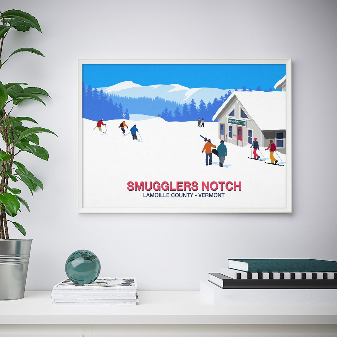 Smugglers Notch Ski Resort Travel Poster Print - Image 2