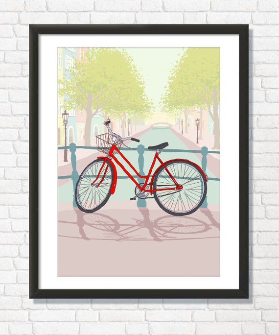 Amsterdam Travel Poster, Place-Name Art Print
