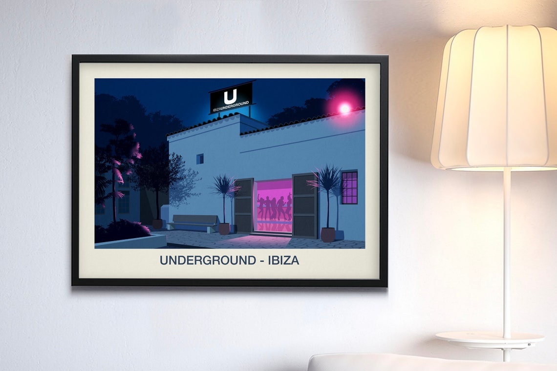 Underground Ibiza Nightclub Neon Electronic Music Venue Wall Art - Image 3