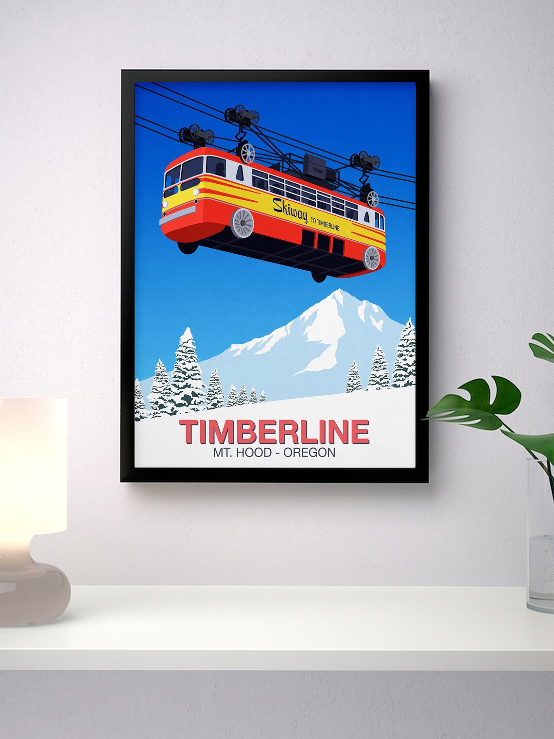 Timberline Ski Resort Travel Poster, Ski Gifts - Image 2
