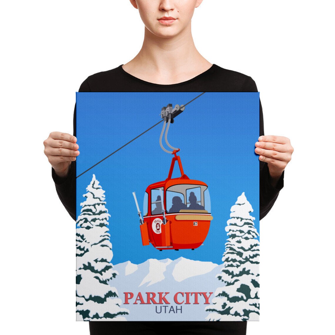 Park City Travel Poster, City Skyline Wall Art Print - Image 4