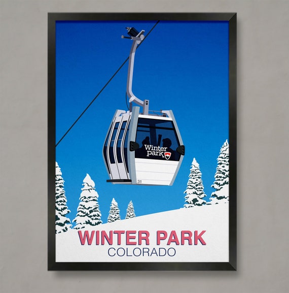 Winter Park Ski Poster Ski Resort Poster Ski Print Snowboard Poster Ski Gifts Ski Poster