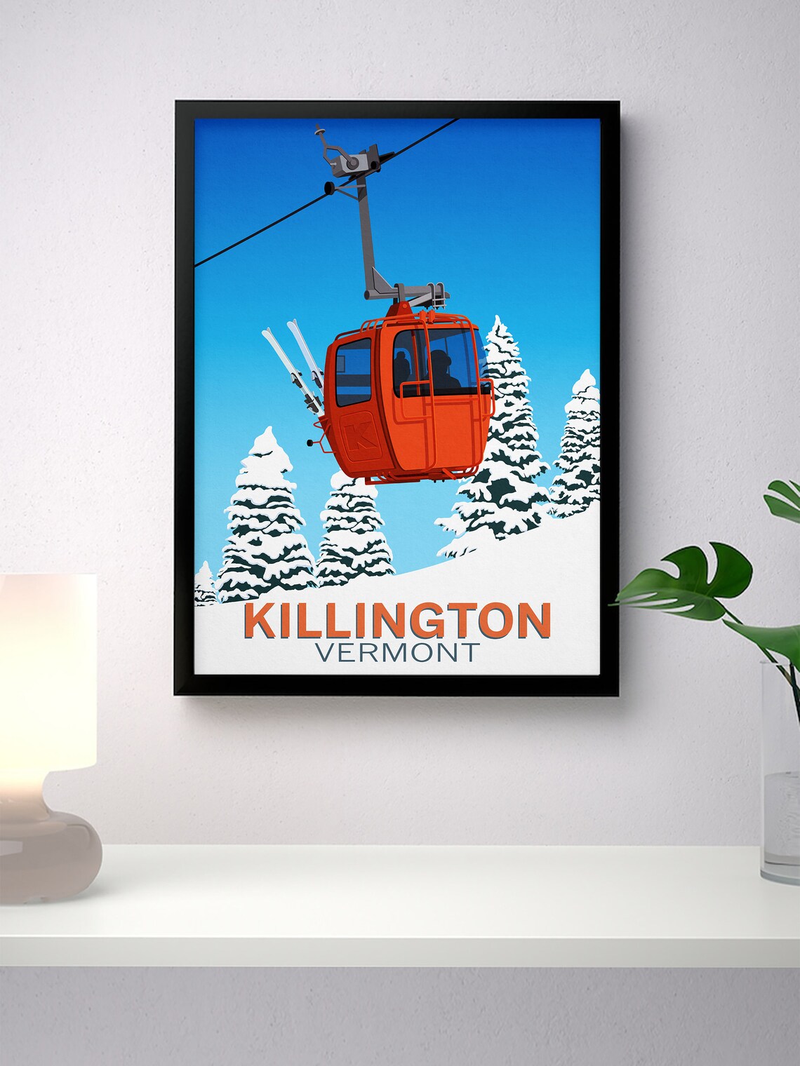 Killington Ski Resort Vermont Travel Poster - Image 4