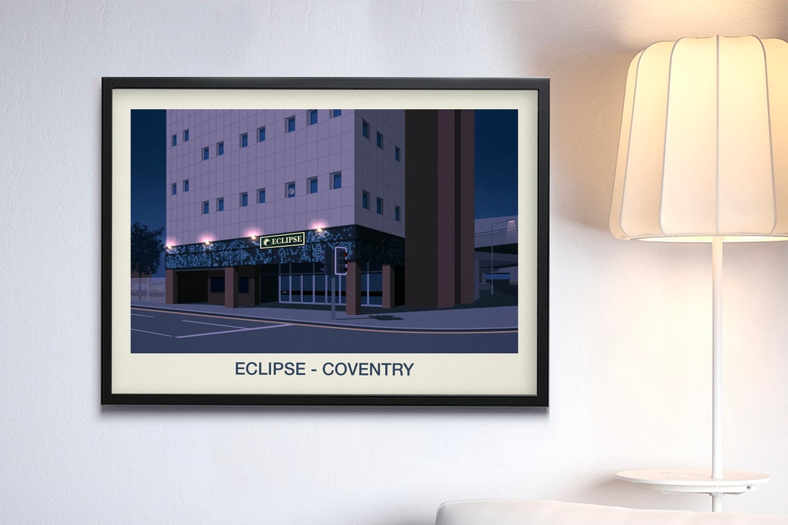 Eclipse Coventry Nightclub Poster Constellation Night Street Art - Image 3