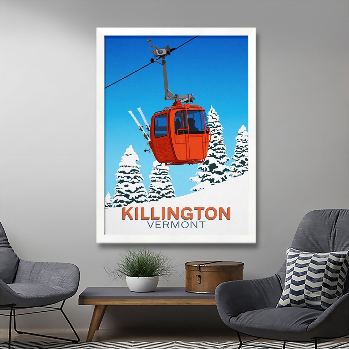 Killington Ski Resort Vermont Travel Poster - Image 2