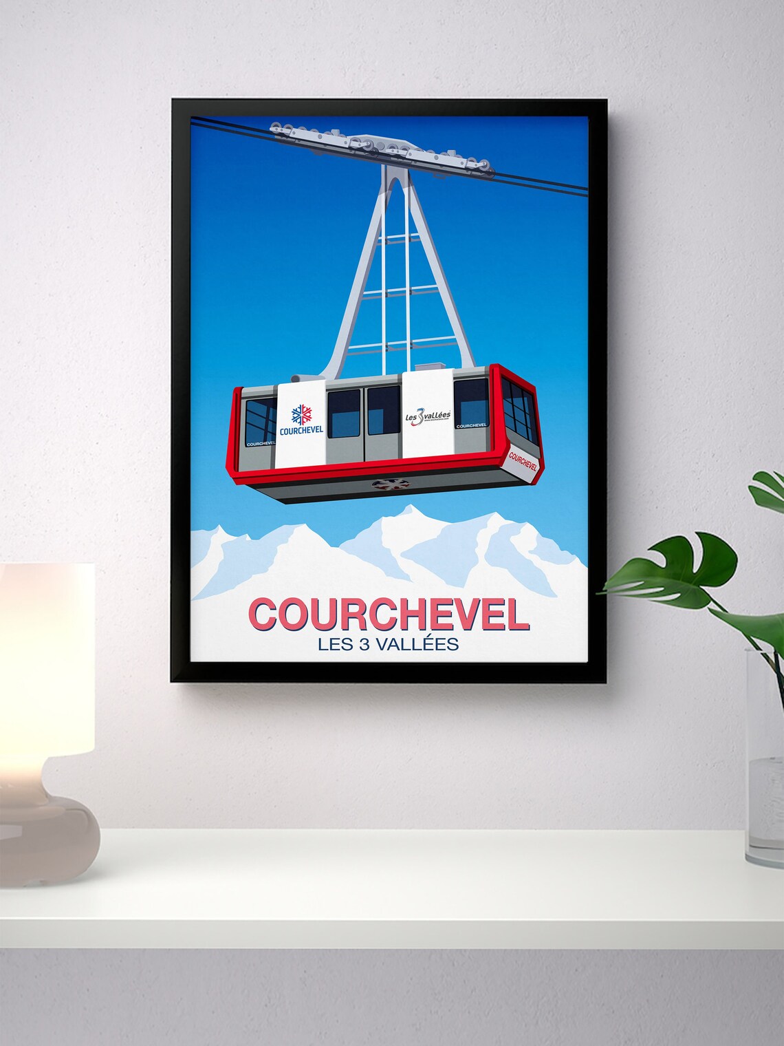 Courchevel Ski Resort Travel Poster, Ski Gift - Image 4