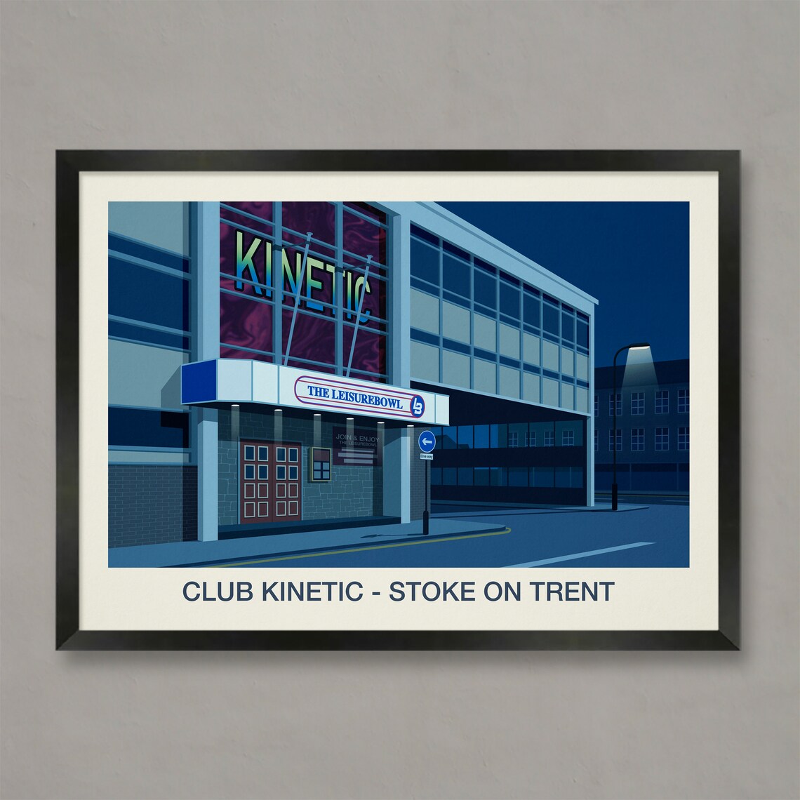 Club Kinetic Nightclub Poster, Music Room Art Print
