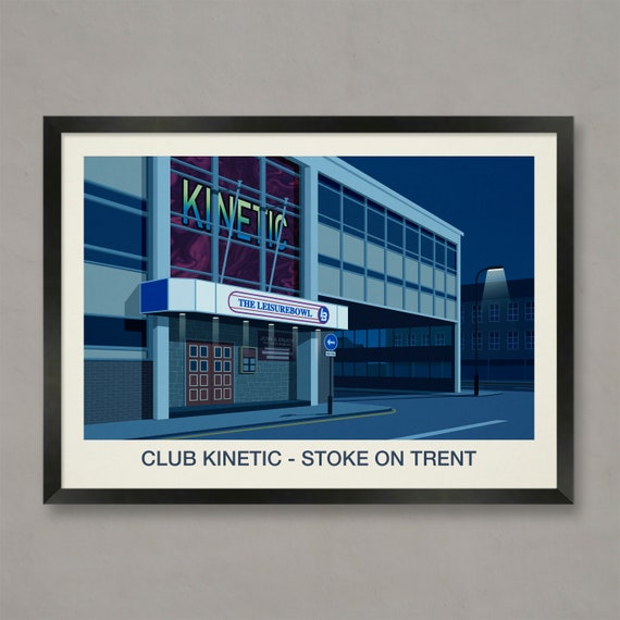 Club Kinetic Nightclub Poster, Music Room Art Print