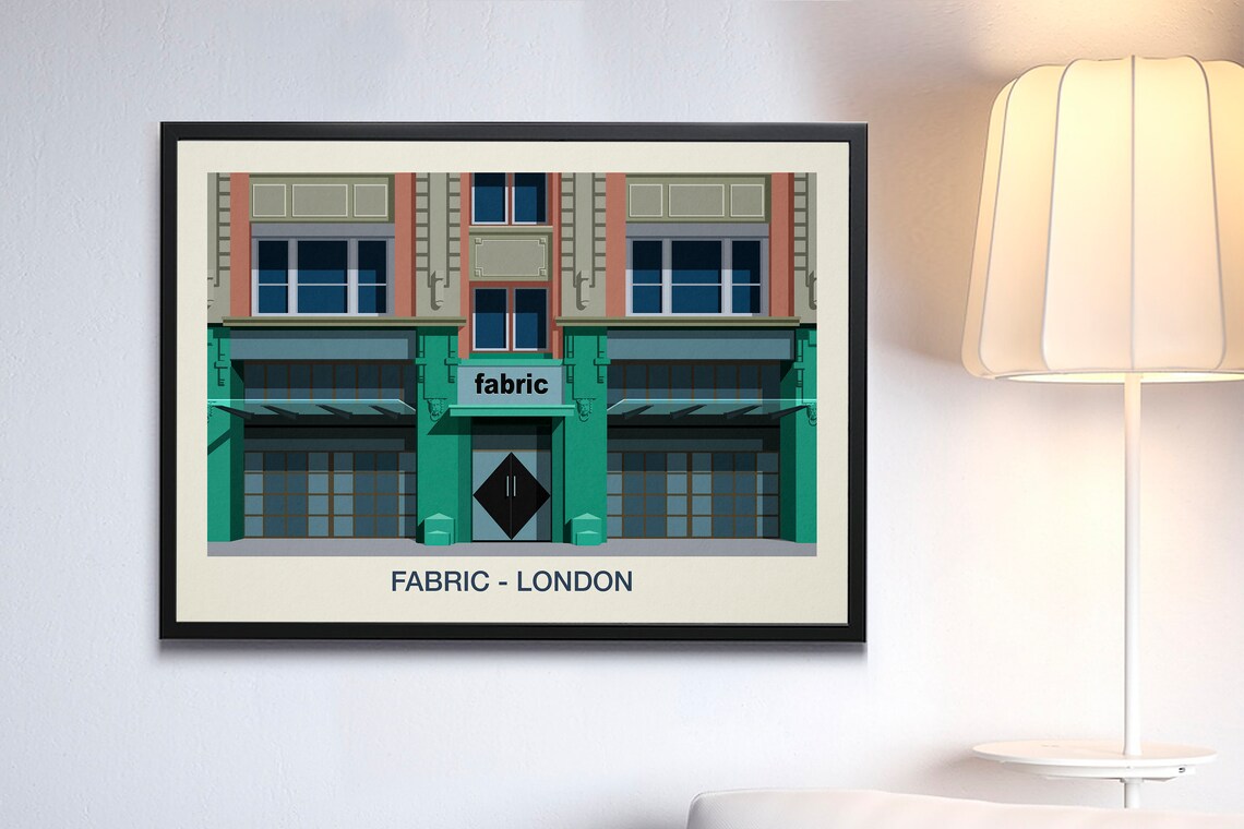 Fabric Nightclub London Travel Poster, Vintage Club Scene - Image 3