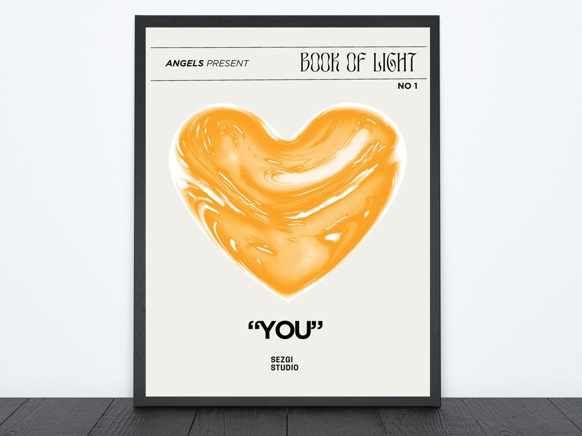Book of Light You Golden Heart Affirmation Art Poster Volume 1
