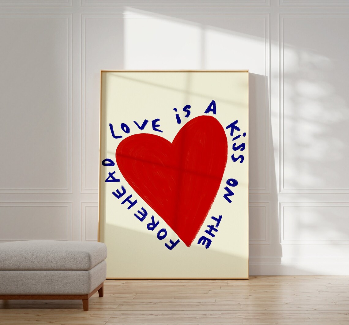 Love Is A Kiss On The Forehead Art Print - Image 2