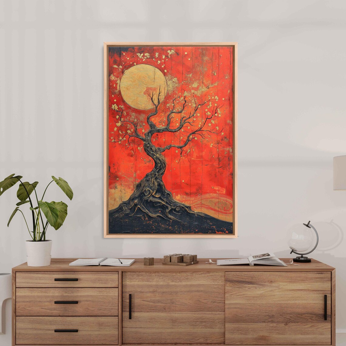 Nebula Tree Magic, Surreal Whimsical Art Print