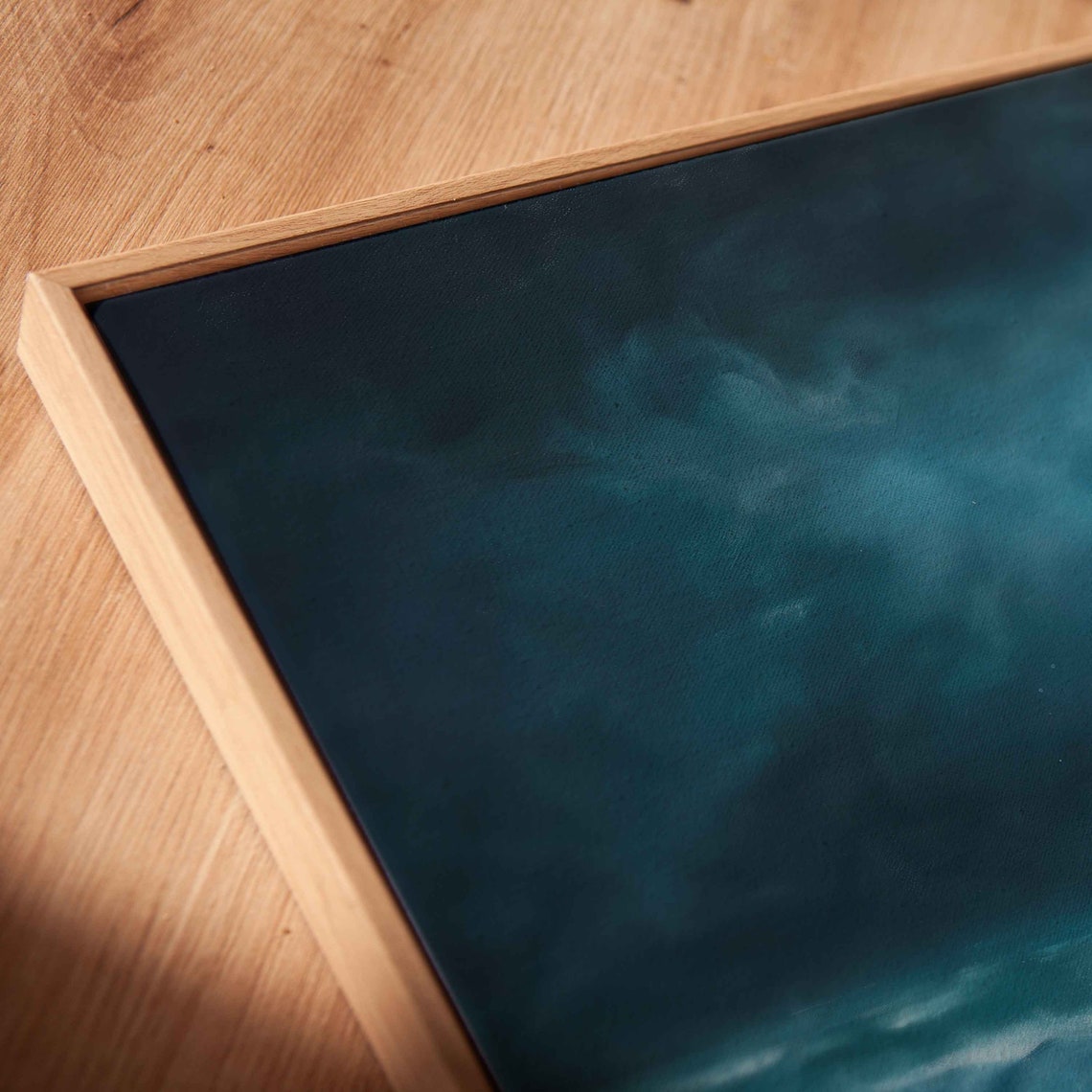 Lone Ghostly Figure On Moonlit Beach Foggy Night Ocean Wall Art - Image 2