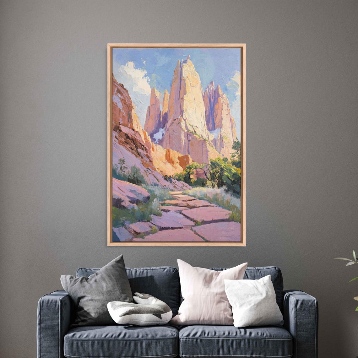 Zion National Park Court Of The Patriarchs Cliffs Dawn Light Poster - Image 3