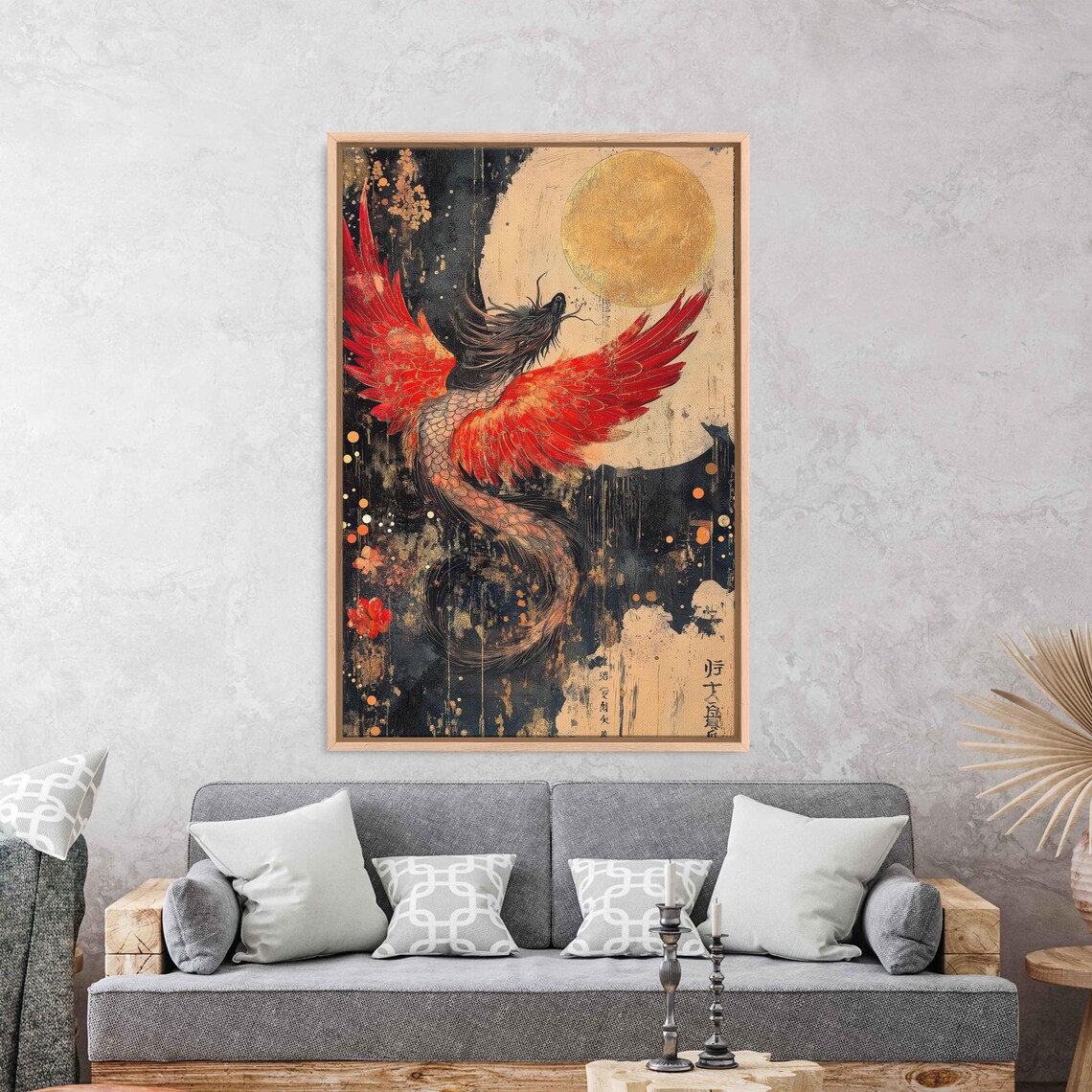 Celestial Dragon Constellation, Surreal Whimsical Art Print