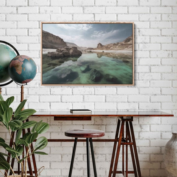 River Hdr Long Exposure Landscape Photography High Resolution Framed Print Ready To Hang
