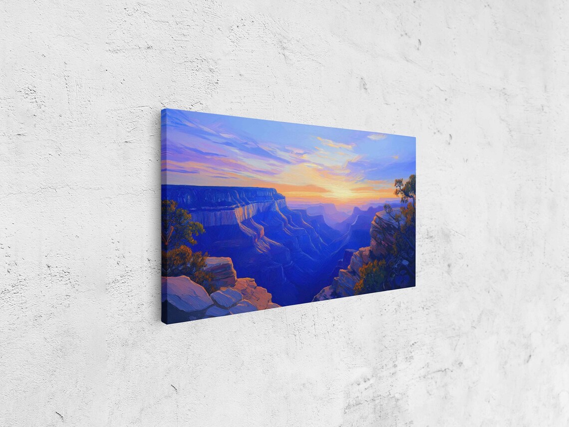 Sunset Overlook Art Print, Serene Nature Scene - Image 4