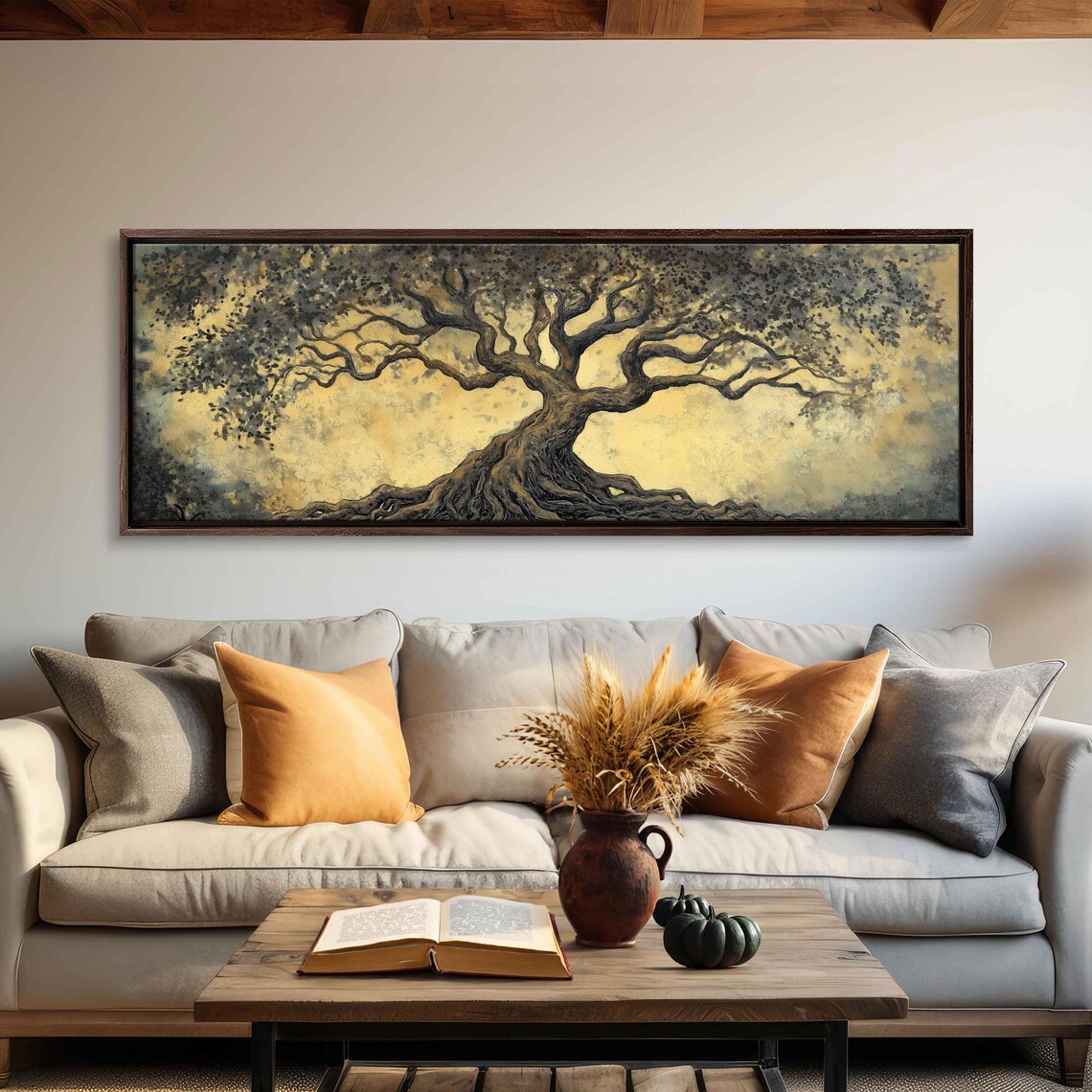 Tree Of Life Wall Art Print Earth Toned Pastels Intricate Details - Image 3