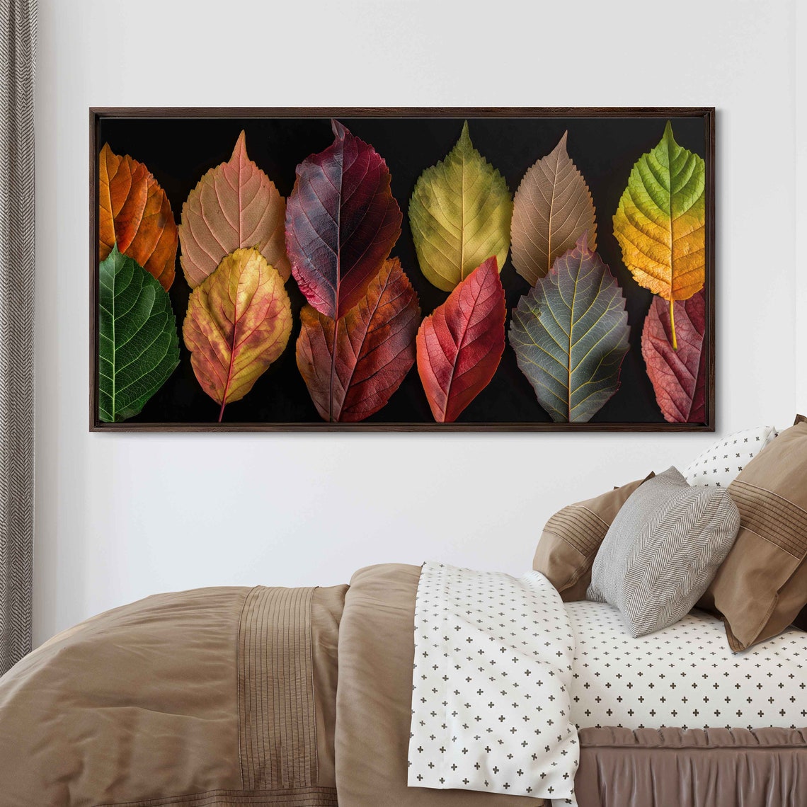 Autumn Leaves Spectrum Color Gradient Arrangement Botanical Wall Art - Image 3