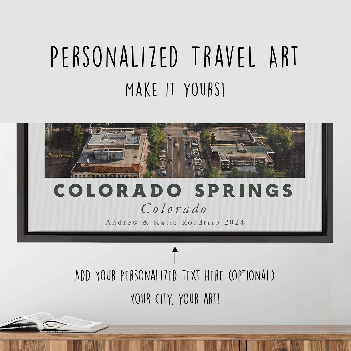 Colorado Springs Colorado Downtown Mountain View Travel Poster - Image 4